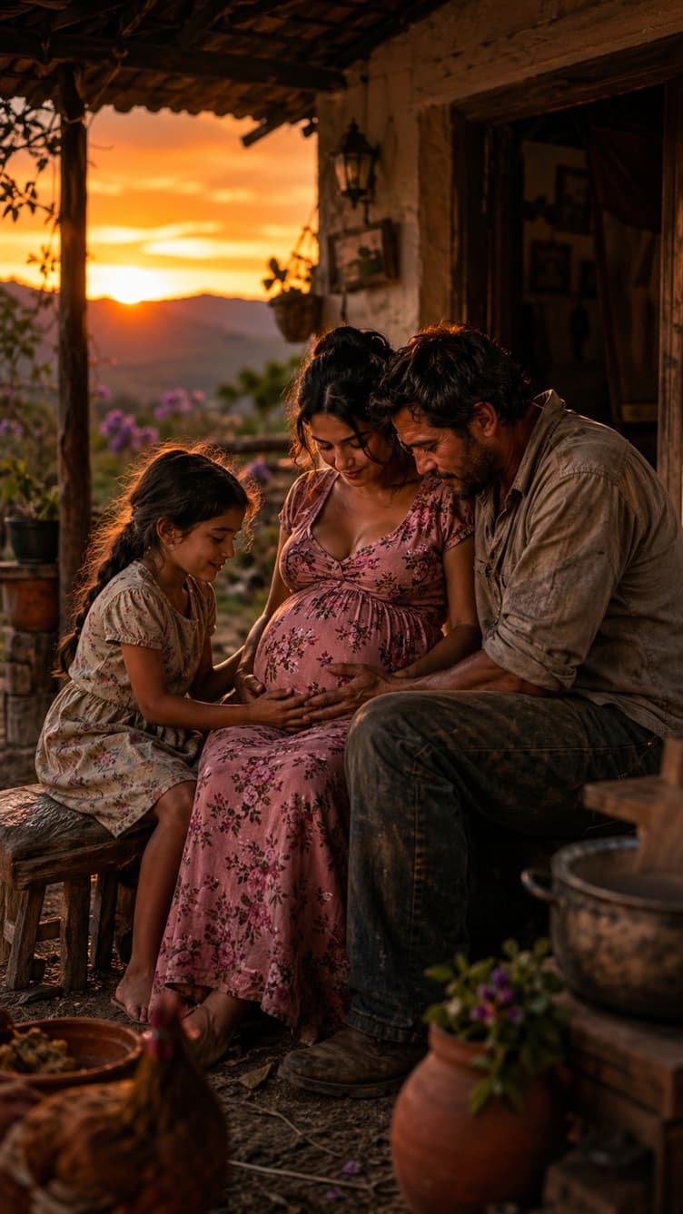 Uma mulher grávida apareceu na porta do rancho pedindo apenas uma noite de abrigo… o fazendeiro estava prestes a fechar a porta, até que algo nela o fez parar.