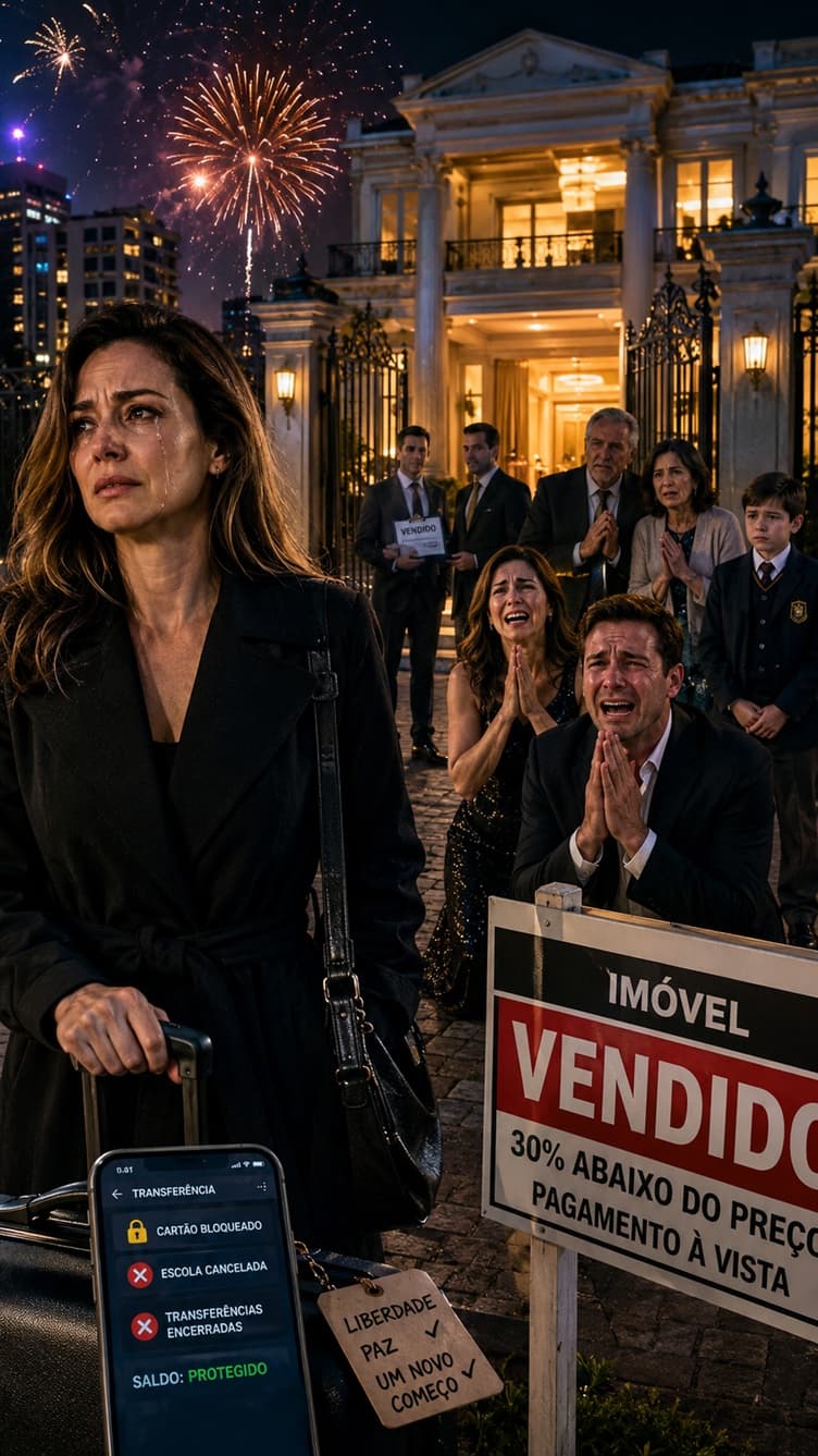 “NA NOITE DE RÉVEILLON EM SÃO PAULO, MEU IRMÃO E MINHA CUNHADA ME EXPULSARAM DA MANSÃO QUE EU PAGUEI SOZINHA POR 8 ANOS… MAS NA MANHÃ DE ANO NOVO, QUANDO EU VENDI A CASA 30% ABAIXO DO PREÇO, ELES SE AJOELHARAM IMPLORANDO PERDÃO — TARDE DEMAIS!”