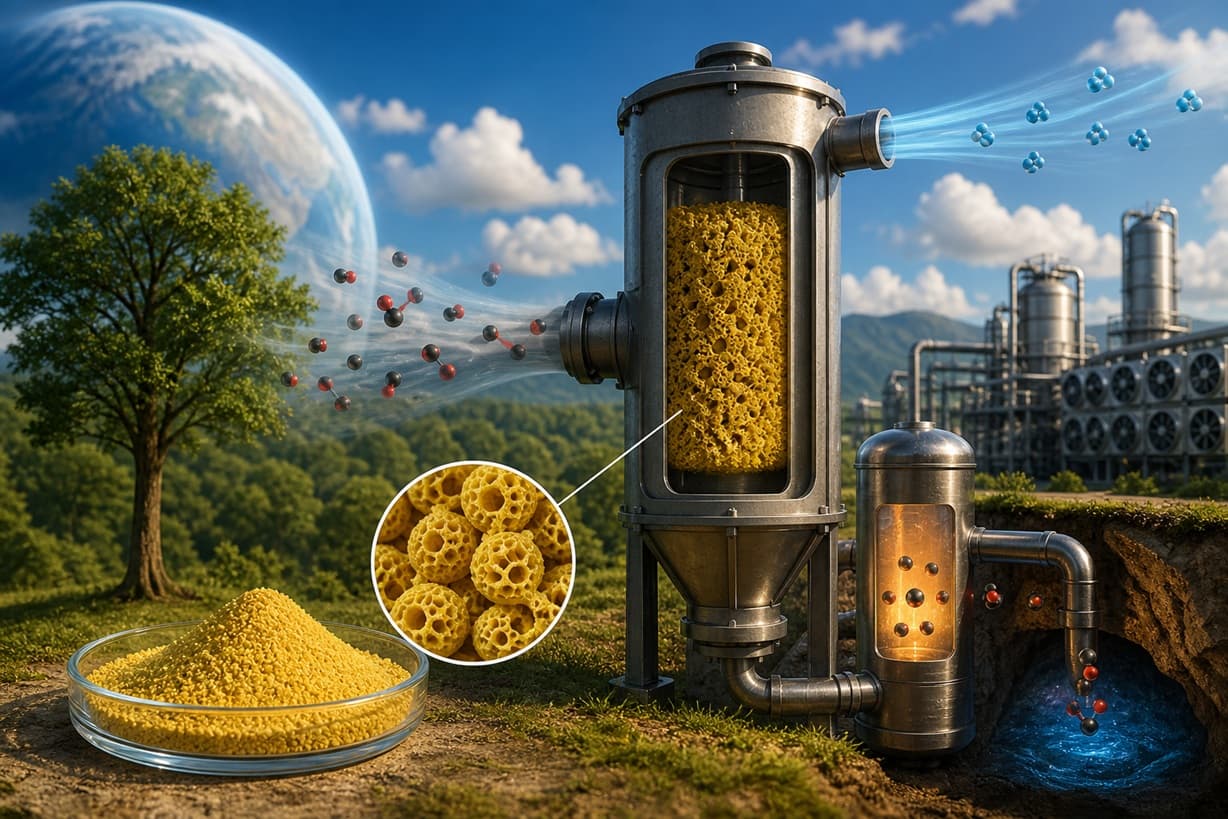 Scientists Develop Revolutionary Powder That Captures CO₂ More Efficiently Than Trees