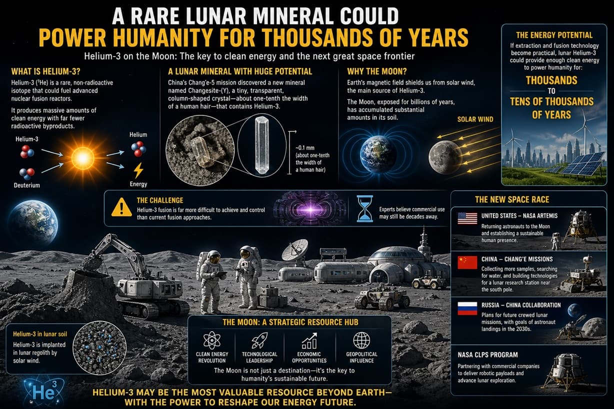 A Rare Lunar Mineral Could Power Humanity for Thousands of Years