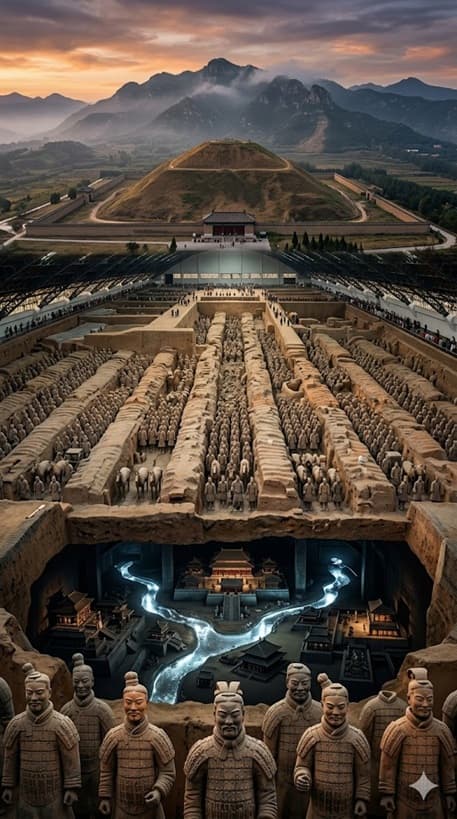 The Mausoleum of Qin Shi Huang is considered one of the world’s greatest archaeological wonders, offering a remarkable glimpse into the power, ambition, and mystery surrounding the ruler who first unified China. In 1987, UNESCO designated the site as a World Cultural Heritage treasure due to its extraordinary historical significance and immense scale.