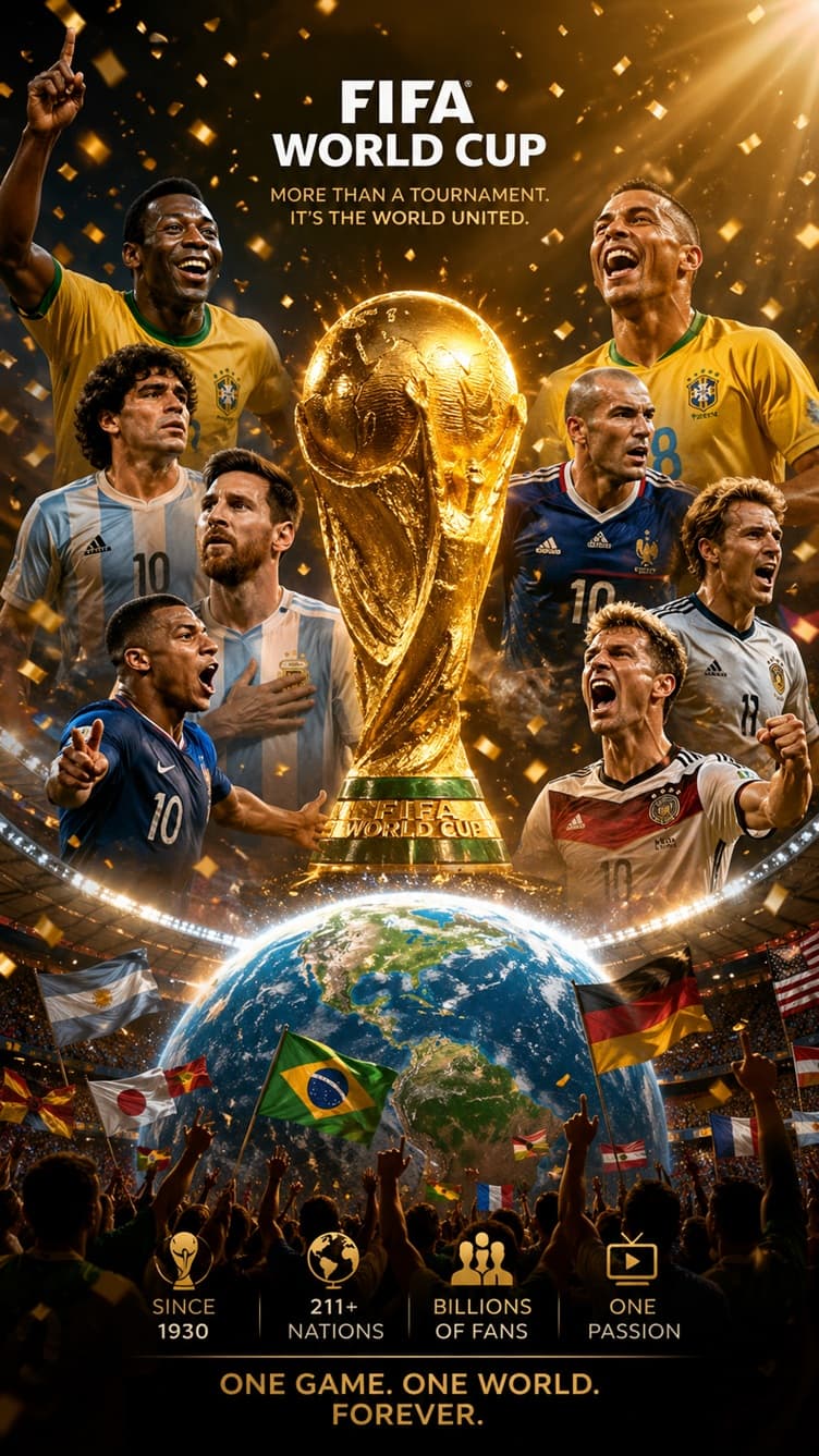The FIFA World Cup is the most prestigious international soccer tournament in the world, organized by FIFA for the national teams of its member associations.