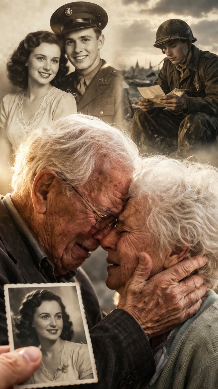 “At 82 years old, an elderly man carried an old photograph for more than 60 years, traveling across America in search of the young woman he loved before leaving for war… but when their final reunion finally happened, the heartbreaking truth buried for a lifetime left millions in tears and reminded the world that true love never truly dies…”